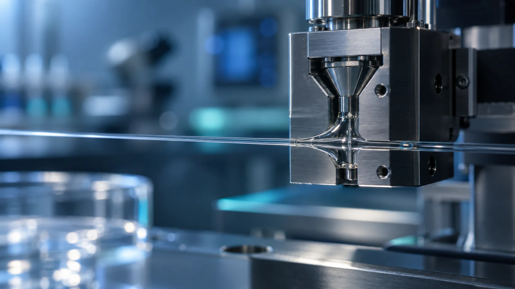 Illustrative precision optical-fiber coating application